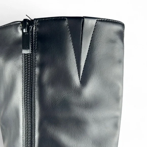 TOP MODA BLACK HIGH KNEE BOOTS (EAST-70) - Picture 7 of 8